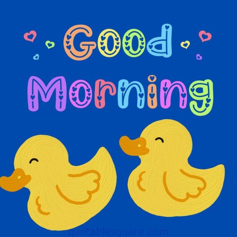 cute good morning images for friends duckies